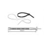 Opaska zaciskowa trytytka Biała 2.5mm x 100mm, 1szt - 2